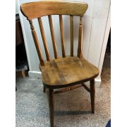 Wide Seat Lath Back Chair - Combo Finish
